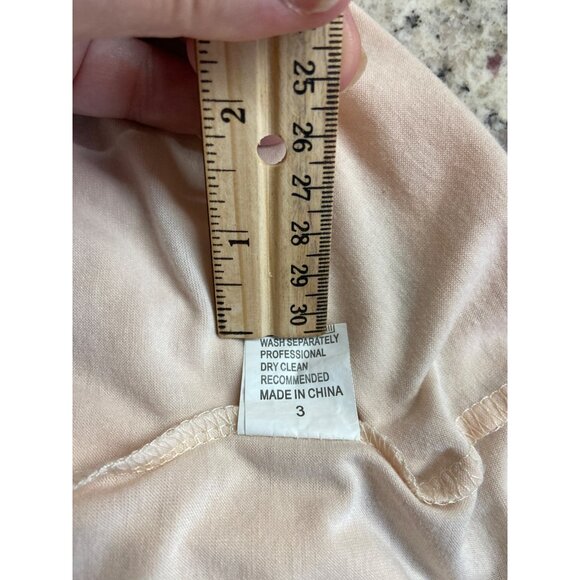 Womens T-Shirt L Floral Print Beige Cap Sleeve V-Neck Lagenlook Cottagecore - Picture 4 of 6